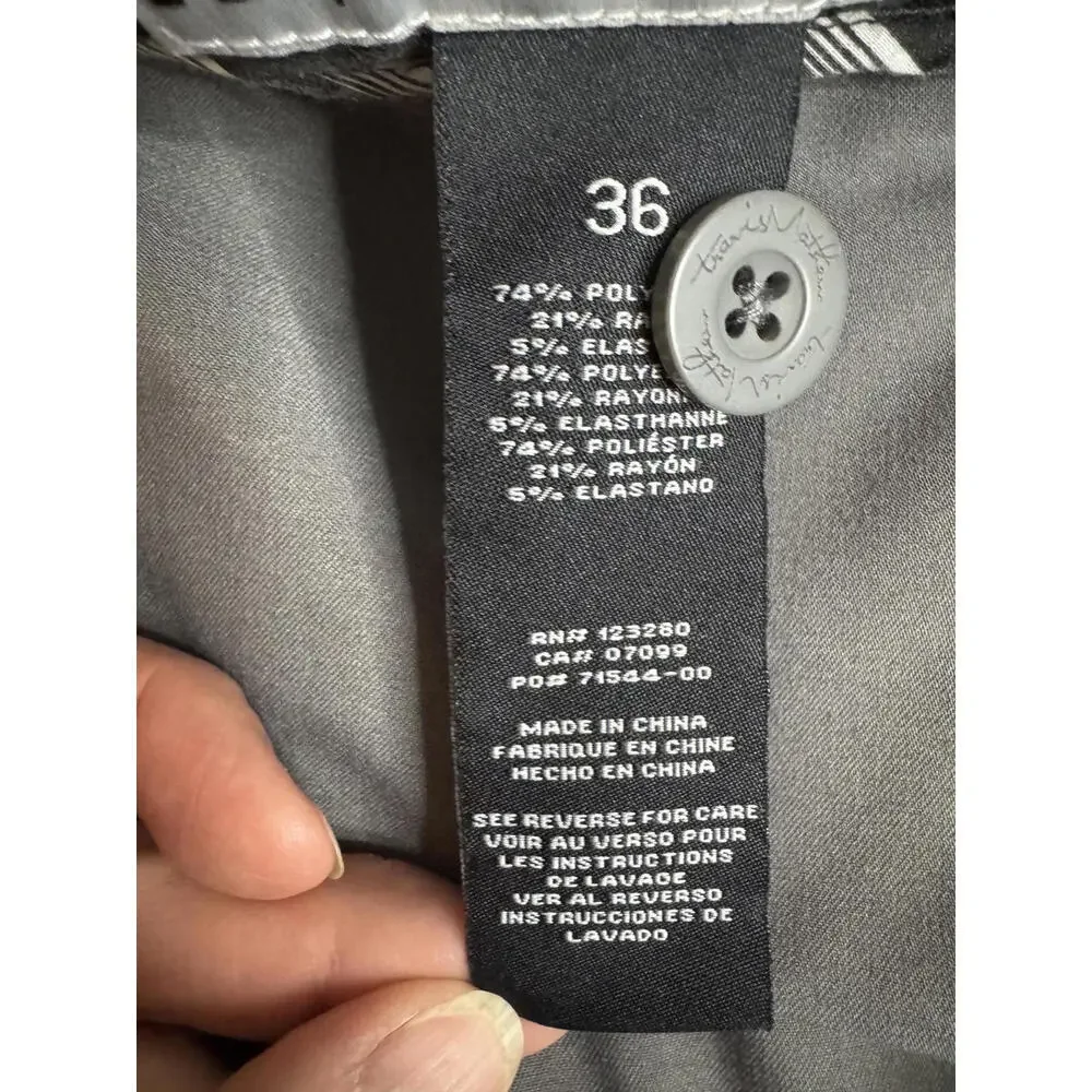 TravisMathew Men’s 36 Performance Stretch Pants‎ Gray Golf Casual Lightweight